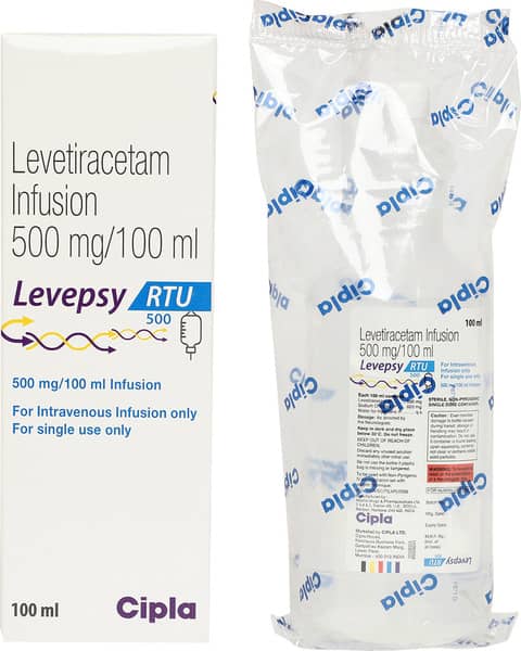 Levepsy Rtu 500mg Bottle Of 100ml Solution For Infusion