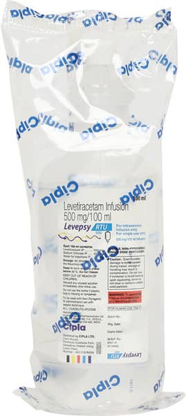 Levepsy Rtu 500mg Bottle Of 100ml Solution For Infusion