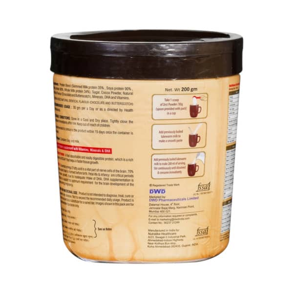 Zest Plus Chocolate And Butterscotch Flavour Jar Of 200gm Oral Powder