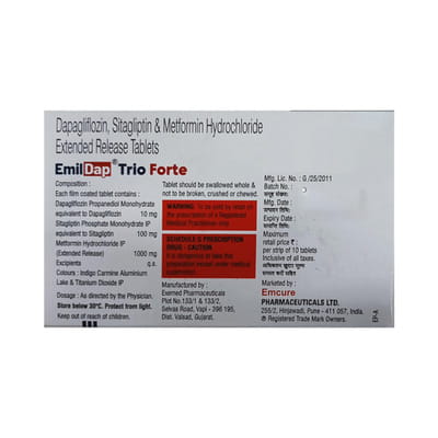Emildap Trio Forte Strip Of 10 Tablets