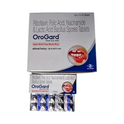Orogard Strip Of 10 Mouth Ulcer Tablets