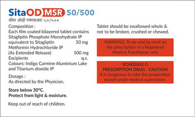 Sita Od Msr 50/500mg Strip Of 10 Tablets