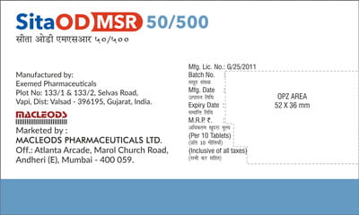 Sita Od Msr 50/500mg Strip Of 10 Tablets