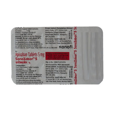 Sanoxaban 5mg Strip Of 10 Tablets