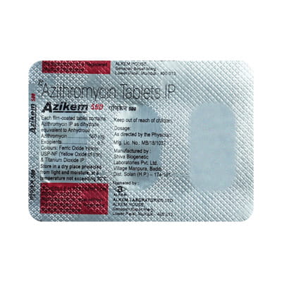 Azikem 500mg Strip Of 5 Tablets