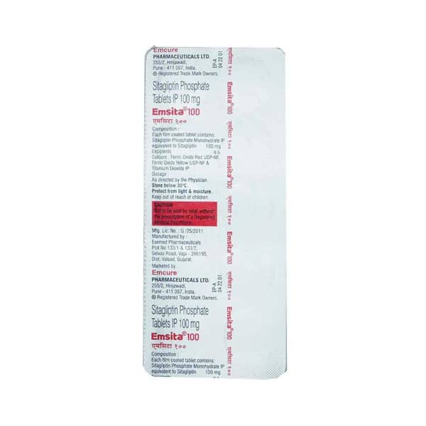 Emsita 100mg Strip Of 10 Tablets