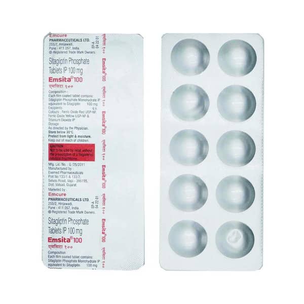 Emsita 100mg Strip Of 10 Tablets