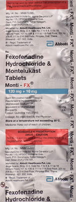 Montina Fx Strip Of 10 Tablets