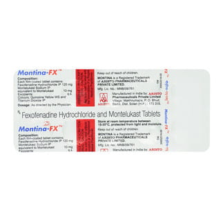 Montina Fx Strip Of 10 Tablets
