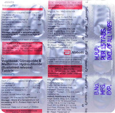 Tribetrol 2mg Strip Of 15 Tablets