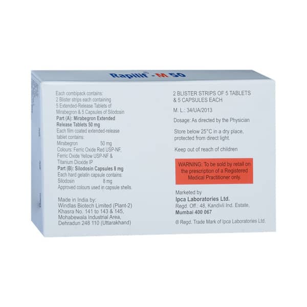 Rapilif M 50mg Strip Of 10 Capsule And Tablet Combikit