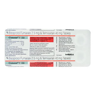 Concor T 2.5Mg Strip Of 10 Tablets