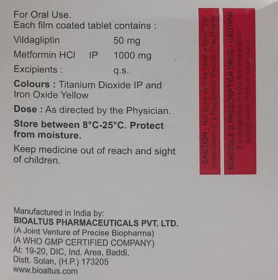 Glyday Met 1000 Mg Strip Of 10 Tablets
