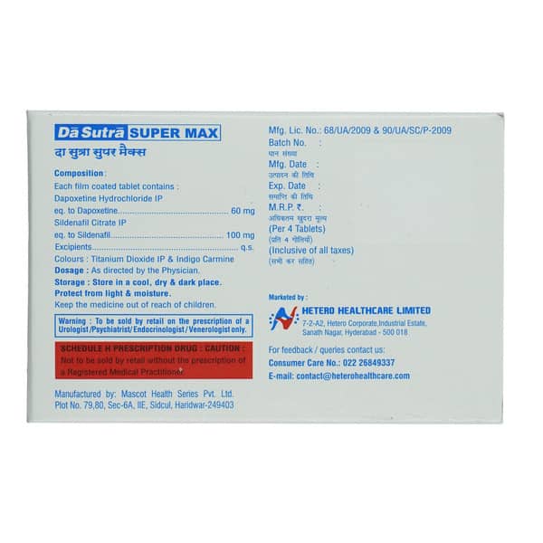 Da Sutra Super Max Tablet 4 No'S