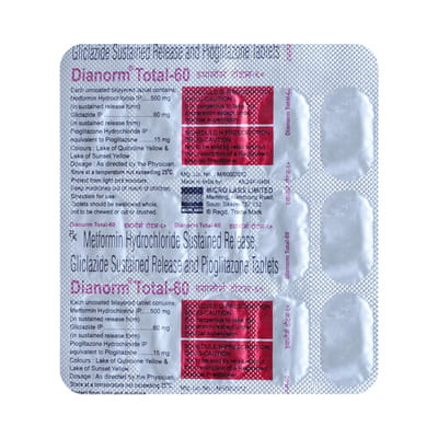 Dianorm Total 60mg Strip Of 15 Tablets