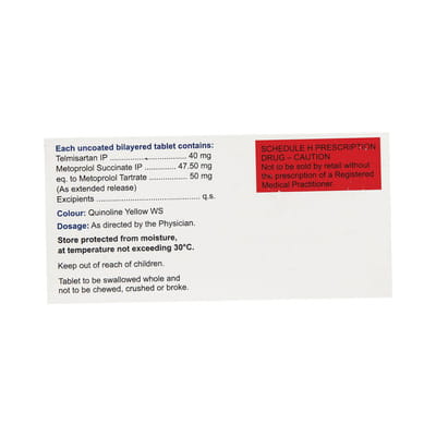 Telgard M 50/40mg Strip Of 10 Tablets