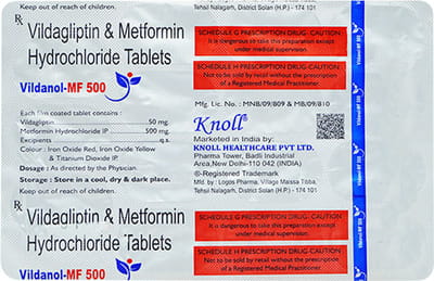 Vildanol Mf 500mg Strip Of 15 Tablets