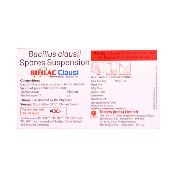 Bifilac Clausi Mini Bottle Of 5ml Suspension