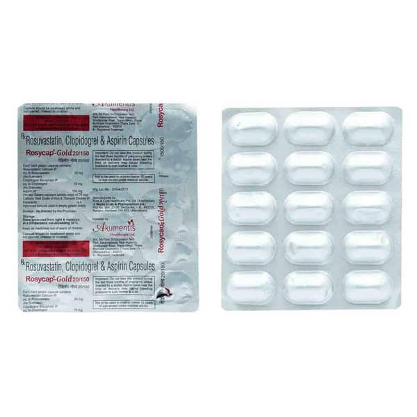 Rosycap Gold 20/150Mg Strip Of 15 Capsules