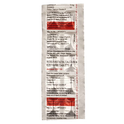 Arvast Ez 10mg Strip Of 10 Tablets