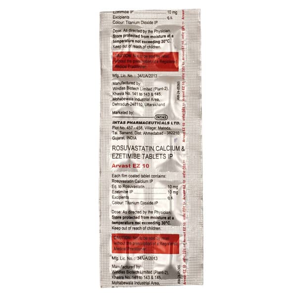Arvast Ez 10Mg Strip Of 10 Tablets