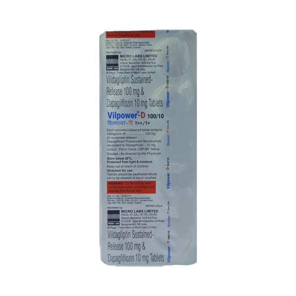 Vilpower D 100/10mg Strip Of 10 Tablets