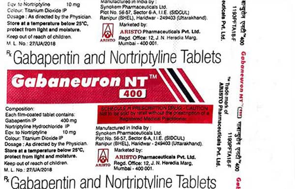 Gabaneuron Nt 400/10Mg Strip Of 10 Tablets