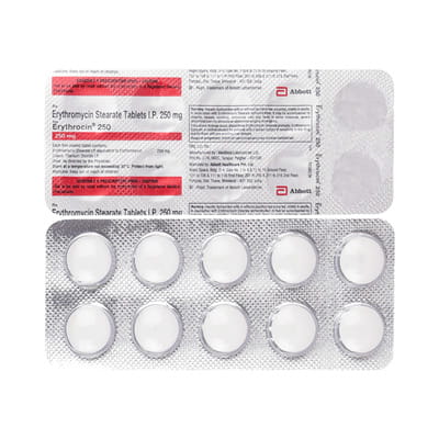 Erythrocin 250mg Strip Of 10 Tablets (Universal)