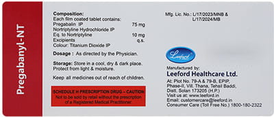 Pregabanyl Nt Strip Of 10 Tablets