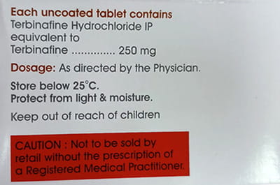 Terbicip 250mg Strip Of 15 Tablets