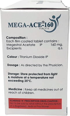 Mega Ace 160mg Strip Of 10 Tablets