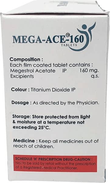Mega Ace 160mg Strip Of 10 Tablets