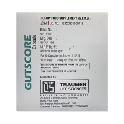 Gutscore Strip Of 10 Capsules