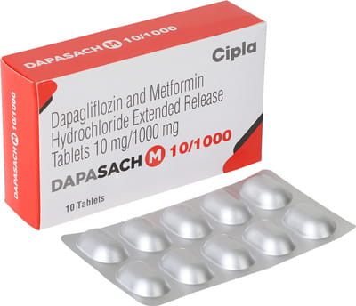 Dapasach M 10/1000mg Strip Of 10 Tablets