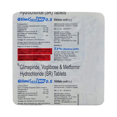 Glimisave Mv 0.5 Strip Of 15 Tablets