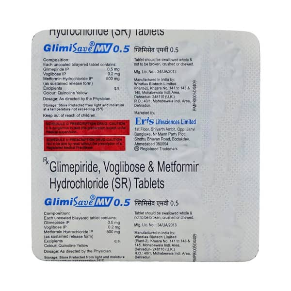 Glimisave Mv 0.5 Strip Of 15 Tablets