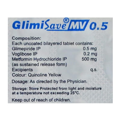 Glimisave Mv 0.5 Strip Of 15 Tablets