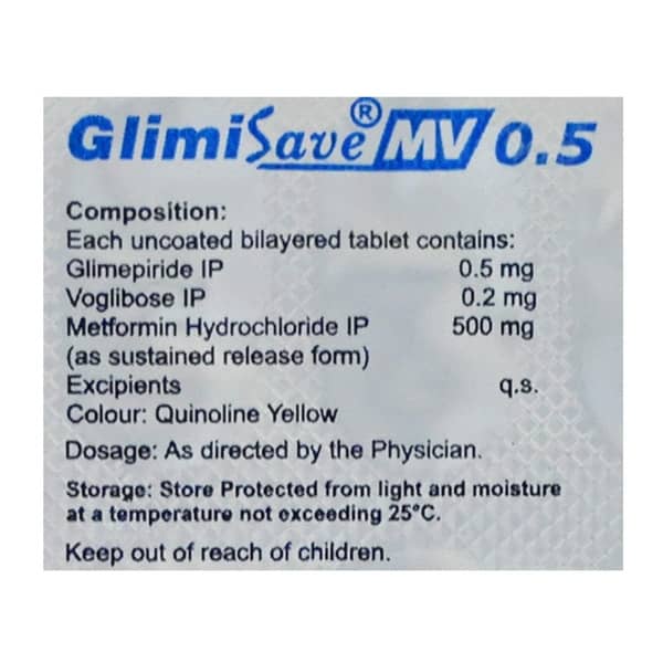 Glimisave Mv 0.5 Strip Of 15 Tablets
