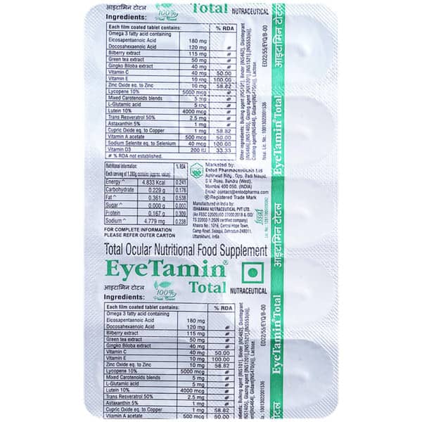 Eyetamin Total Strip Of 10 Tablets