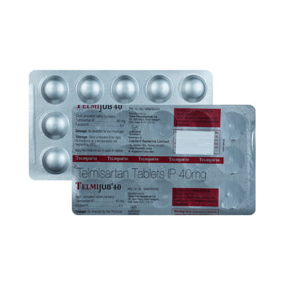 Telmijub 40mg Strip Of 15 Tablets