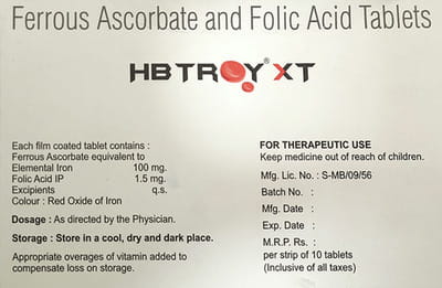 Hbtroy Xt Strip Of 10 Tablets