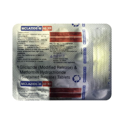 Mclazide M 60mg Xr Strip Of 15 Tablets