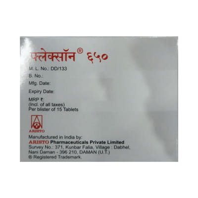 Flexon 650mg Strip Of 15 Tablets