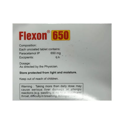 Flexon 650mg Strip Of 15 Tablets