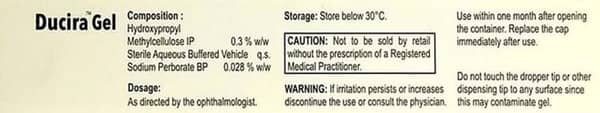 Ducira Tube Of 10gm Ophthalmic Gel