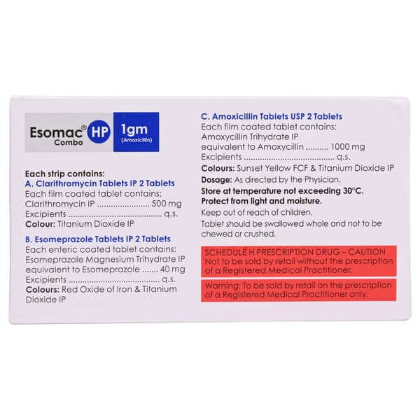 Esomac Hp 1gm Tablet Combikit