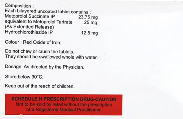 Met Xl H 25mg Strip Of 20 Tablets