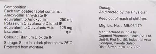 Moxikind Cv 375mg Strip Of 10 Tablets