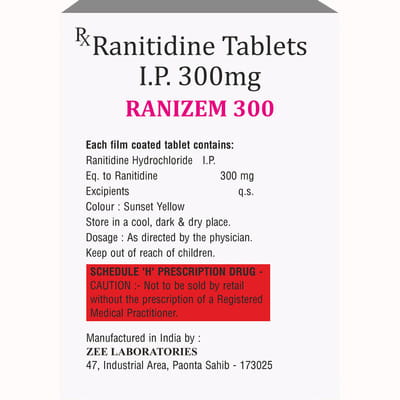 Ranizem 300mg Strip Of 10 Tablets