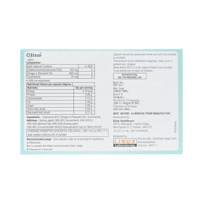 Qlino Strip Of 10 Veg Capsules